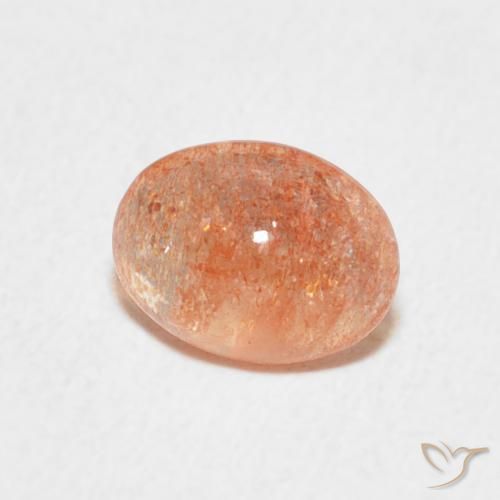 Pietra solare Arancio tigre chiaro naturale da 1.11 ct, Ovale, Traslucido