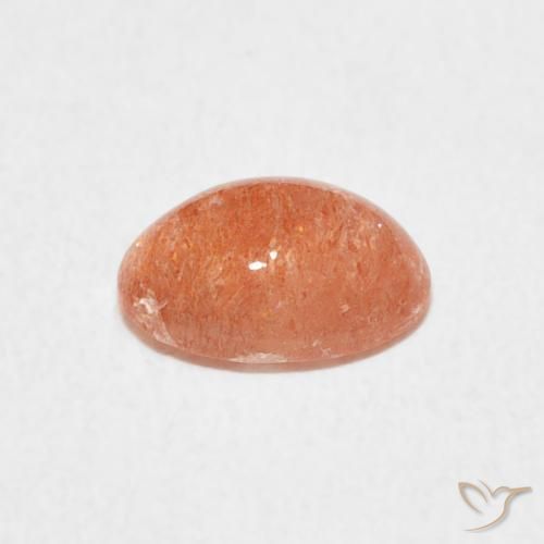 Pietra solare Arancio tigre chiaro naturale da 1.11 ct, Ovale, Traslucido
