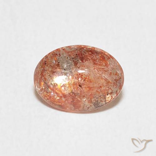 0.91ct Naturale Pompelmo Arancia Pietra solare, Ovale, Traslucido