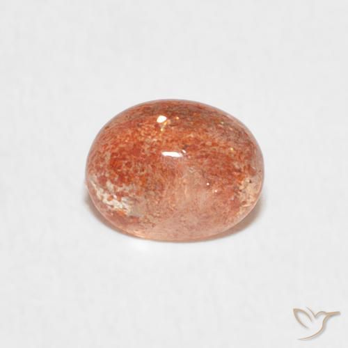 0.81ct Naturale Pompelmo Arancia Pietra solare, Ovale, Traslucido