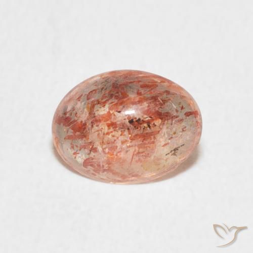 0.99ct Naturale Arancio caldo Pietra solare, Ovale, Traslucido