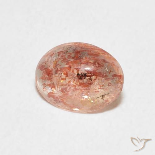 Pietra solare Arancio caldo naturale da 0.99 ct, Ovale, Traslucido