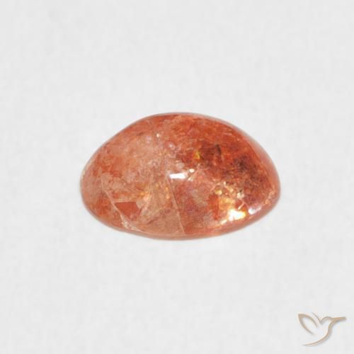Pietra solare Arancio Medio naturale da 0.93 ct, Ovale, Traslucido