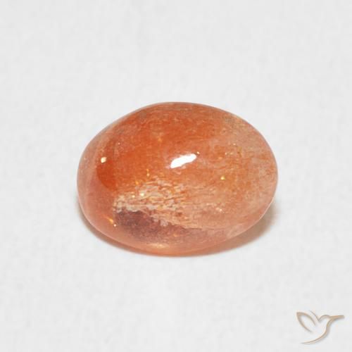 1.02ct Naturale Arancione scuro Pietra solare, Ovale, Traslucido