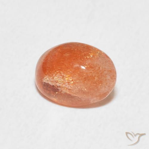 Pietra solare Arancione scuro naturale da 1.02 ct, Ovale, Traslucido