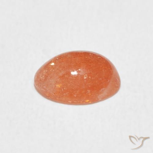 Pietra solare Arancione scuro naturale da 1.02 ct, Ovale, Traslucido