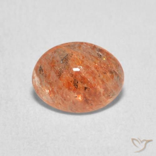 1.17ct Naturale Arancio Medio Pietra solare, Ovale, Traslucido