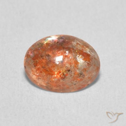 0.86ct Naturale zenzero arancia Pietra solare, Ovale, Traslucido