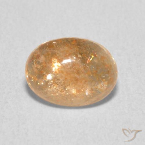 1.33ct Naturale Arancio Pesca Chiaro Pietra solare, Ovale, Traslucido