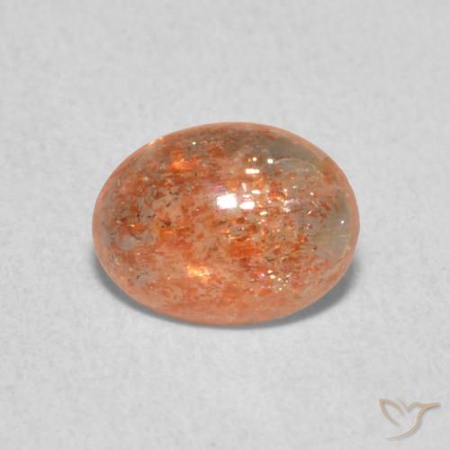 0.93ct Naturale zenzero arancia Pietra solare, Ovale, Traslucido