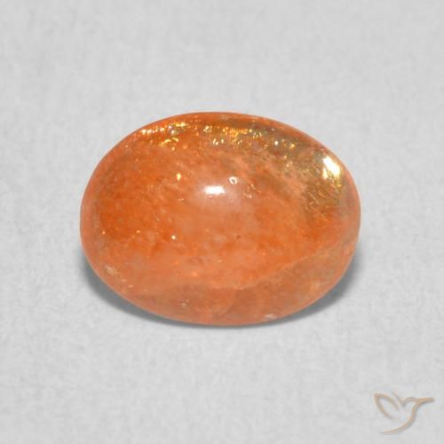1.01ct Naturale Arancio Medio Pietra solare, Ovale, Traslucido