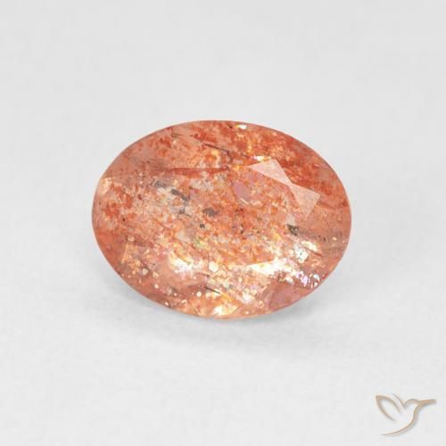 Pietra solare Pompelmo Arancia naturale da 1.14 ct, Ovale, Traslucido