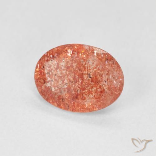 Pietra solare Pompelmo Arancia naturale da 0.99 ct, Ovale, Traslucido