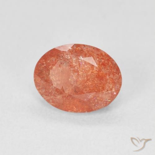 Pietra solare Pompelmo Arancia naturale da 1.22 ct, Ovale, Traslucido