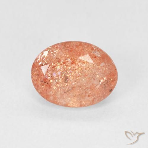 Pietra solare Pompelmo Arancia naturale da 1.40 ct, Ovale, Traslucido