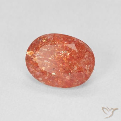 Pietra solare Pompelmo Arancia naturale da 1.12 ct, Ovale, Traslucido