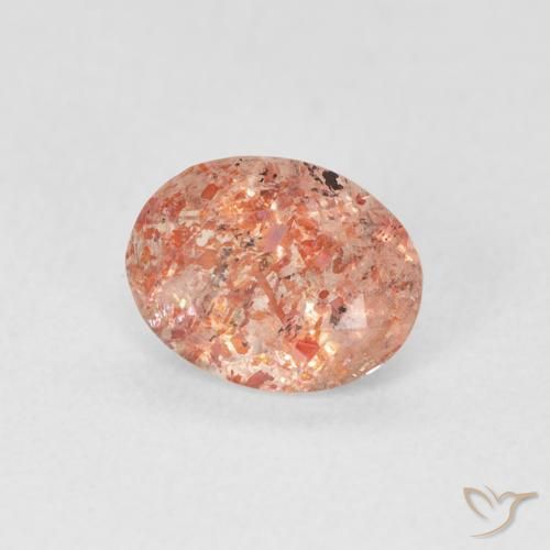 Pietra solare Pompelmo Arancia naturale da 0.96 ct, Ovale, Traslucido