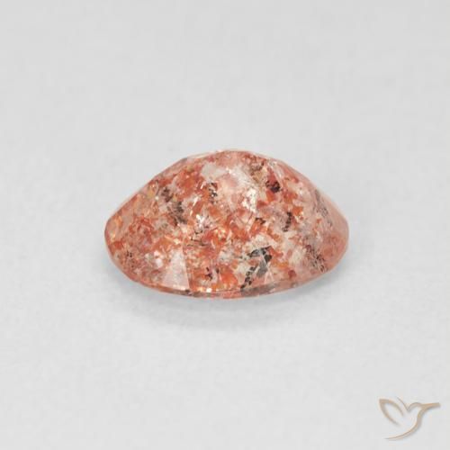 Pietra solare Pompelmo Arancia naturale da 0.96 ct, Ovale, Traslucido