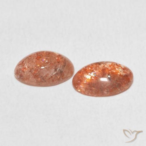 Gemme di Pietra solare Medium Light-Orange naturale da 1.83 ct, Ovale, Traslucido