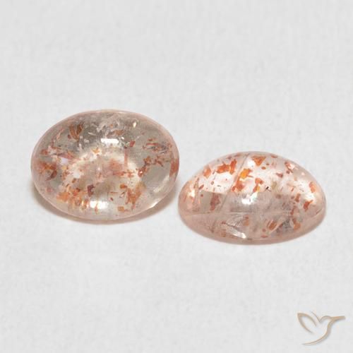 Gemme di Pietra solare Arancione chiaro naturale da 2.08 ct, Ovale, Traslucido