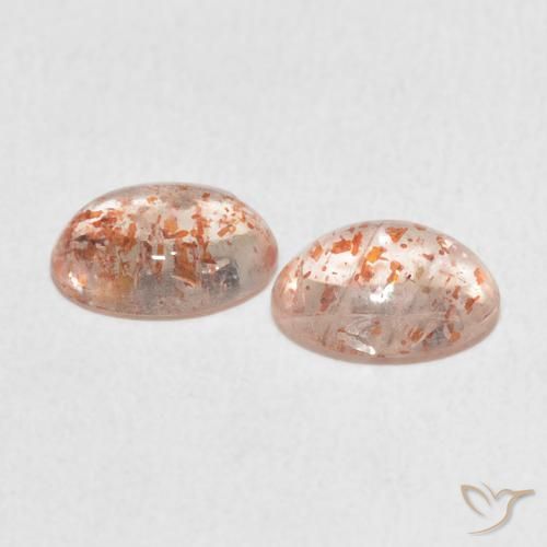Gemme di Pietra solare Arancione chiaro naturale da 2.08 ct, Ovale, Traslucido