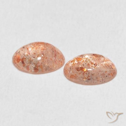 Gemme di Pietra solare Pesca naturale da 1.93 ct, Ovale, Traslucido