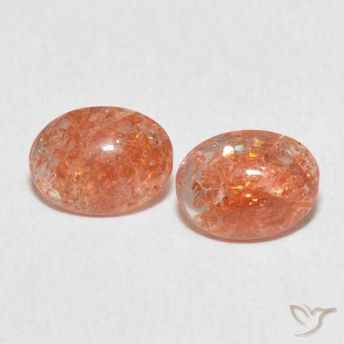1.93ctw Naturale zenzero arancia Pietra solare, Ovale, Traslucido