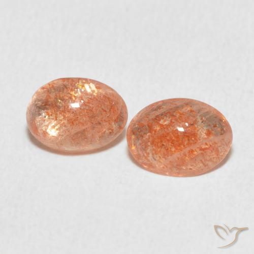 1.78ctw Naturale zenzero arancia Pietra solare, Ovale, Traslucido