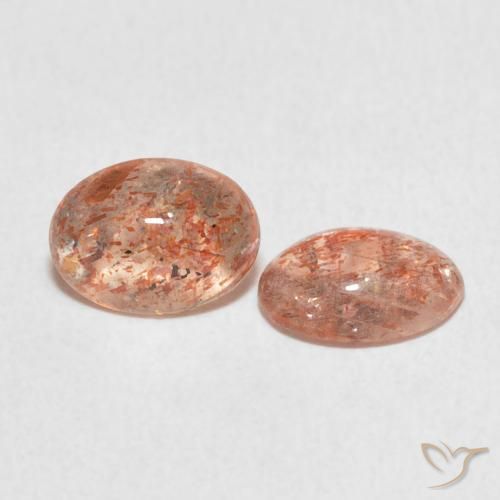 Gemme di Pietra solare Medium Light-Orange naturale da 1.86 ct, Ovale, Traslucido