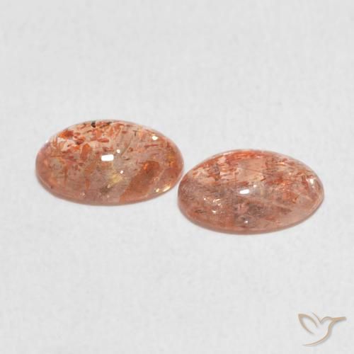 Gemme di Pietra solare Medium Light-Orange naturale da 1.86 ct, Ovale, Traslucido