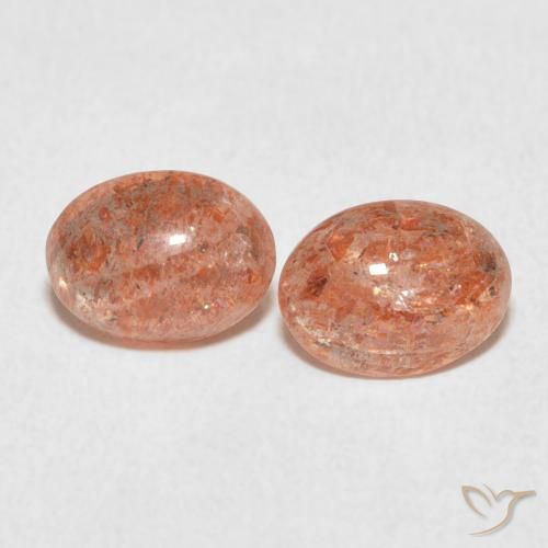 2.11ctw Naturale Pompelmo Arancia Pietra solare, Ovale, Traslucido