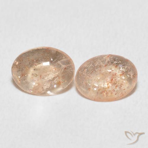 1.81ctw Naturale Arancio tigre chiaro Pietra solare, Ovale, Traslucido