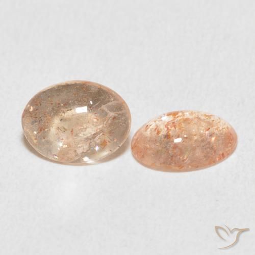 Gemme di Pietra solare Arancio tigre chiaro naturale da 1.81 ct, Ovale, Traslucido