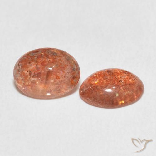 Gemme di Pietra solare Arancio Medio naturale da 2.05 ct, Ovale, Traslucido
