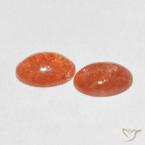 Gemme di Pietra solare Pompelmo Arancia naturale da 1.80 ct, Ovale, Traslucido