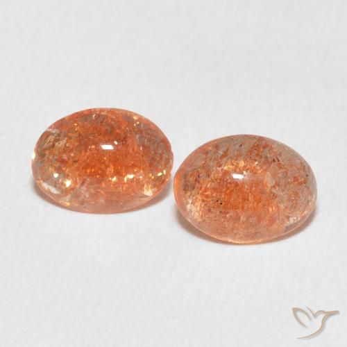1.69ctw Naturale Pompelmo Arancia Pietra solare, Ovale, Traslucido