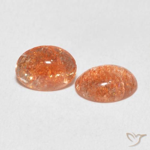 Gemme di Pietra solare Pompelmo Arancia naturale da 1.69 ct, Ovale, Traslucido