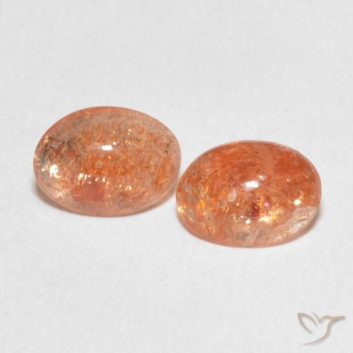 1.84ctw Naturale Arancione rossastra Pietra solare, Ovale, Traslucido
