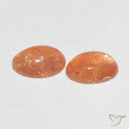 Gemme di Pietra solare Medium Light-Orange naturale da 1.93 ct, Ovale, Traslucido