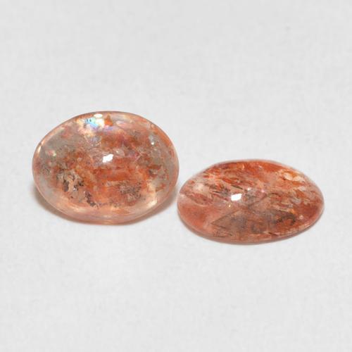 Gemme di Pietra solare Pompelmo Arancia naturale da 1.89 ct, Ovale, Traslucido
