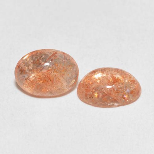 Gemme di Pietra solare Medium Light-Orange naturale da 2.09 ct, Ovale, Traslucido