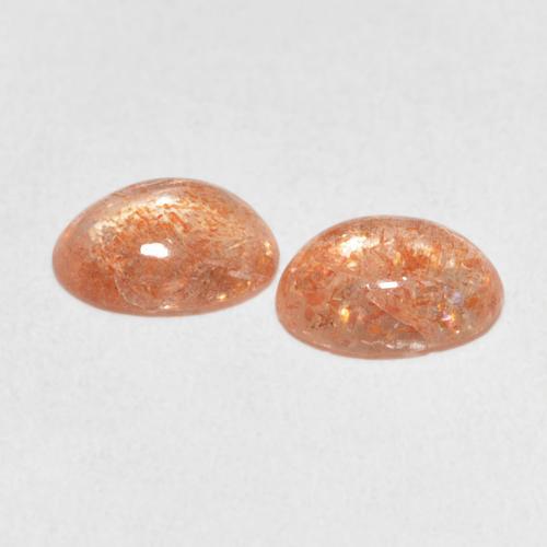 Gemme di Pietra solare Medium Light-Orange naturale da 2.09 ct, Ovale, Traslucido