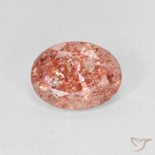 1.06ct Naturale zenzero arancia Pietra solare, Ovale, Traslucido