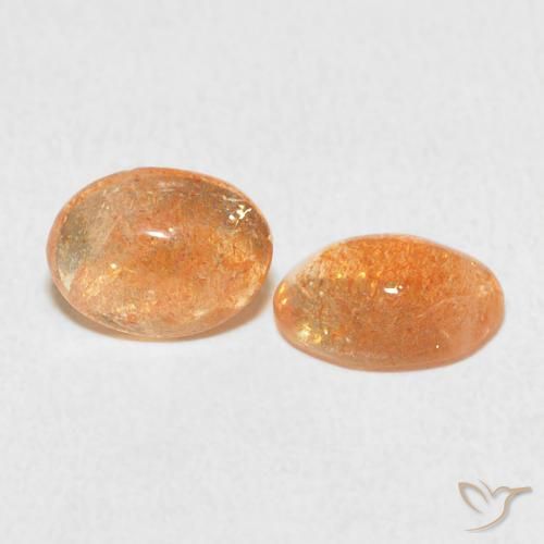 Gemme di Pietra solare Arancio Pesca Chiaro naturale da 2.08 ct, Ovale, Traslucido