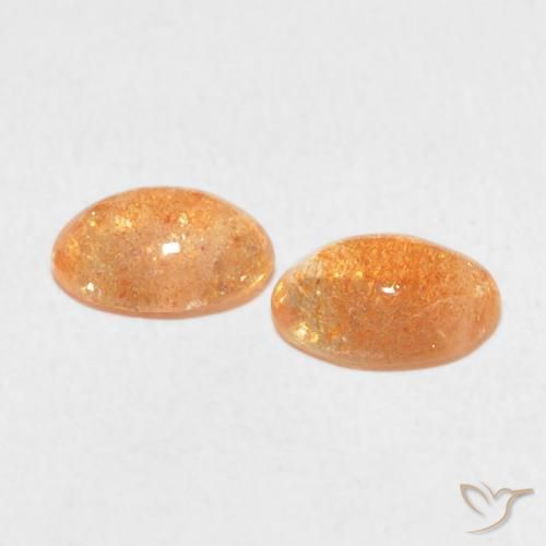 Gemme di Pietra solare Arancio Pesca Chiaro naturale da 2.08 ct, Ovale, Traslucido