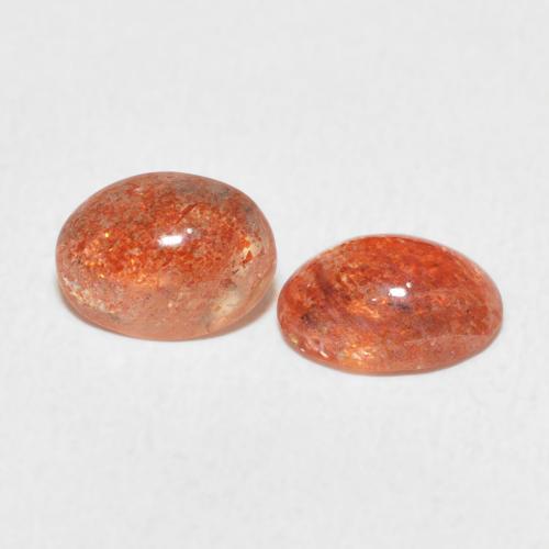 Gemme di Pietra solare Arancio Medio naturale da 1.82 ct, Ovale, Traslucido