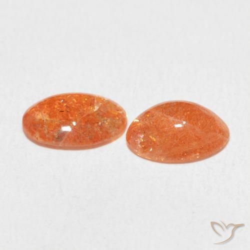 Gemme di Pietra solare Medium Light-Orange naturale da 1.88 ct, Ovale, Traslucido