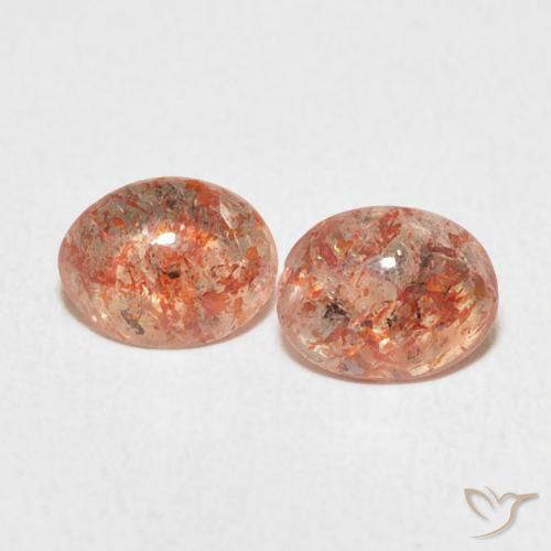 1.63ctw Naturale Arancio Medio Pietra solare, Ovale, Traslucido