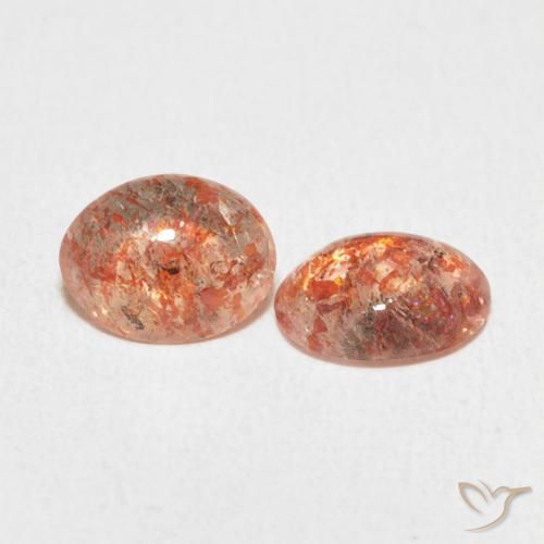 Gemme di Pietra solare Arancio Medio naturale da 1.63 ct, Ovale, Traslucido