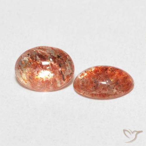 Gemme di Pietra solare Arancio Medio naturale da 1.70 ct, Ovale, Traslucido